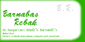 barnabas rebak business card